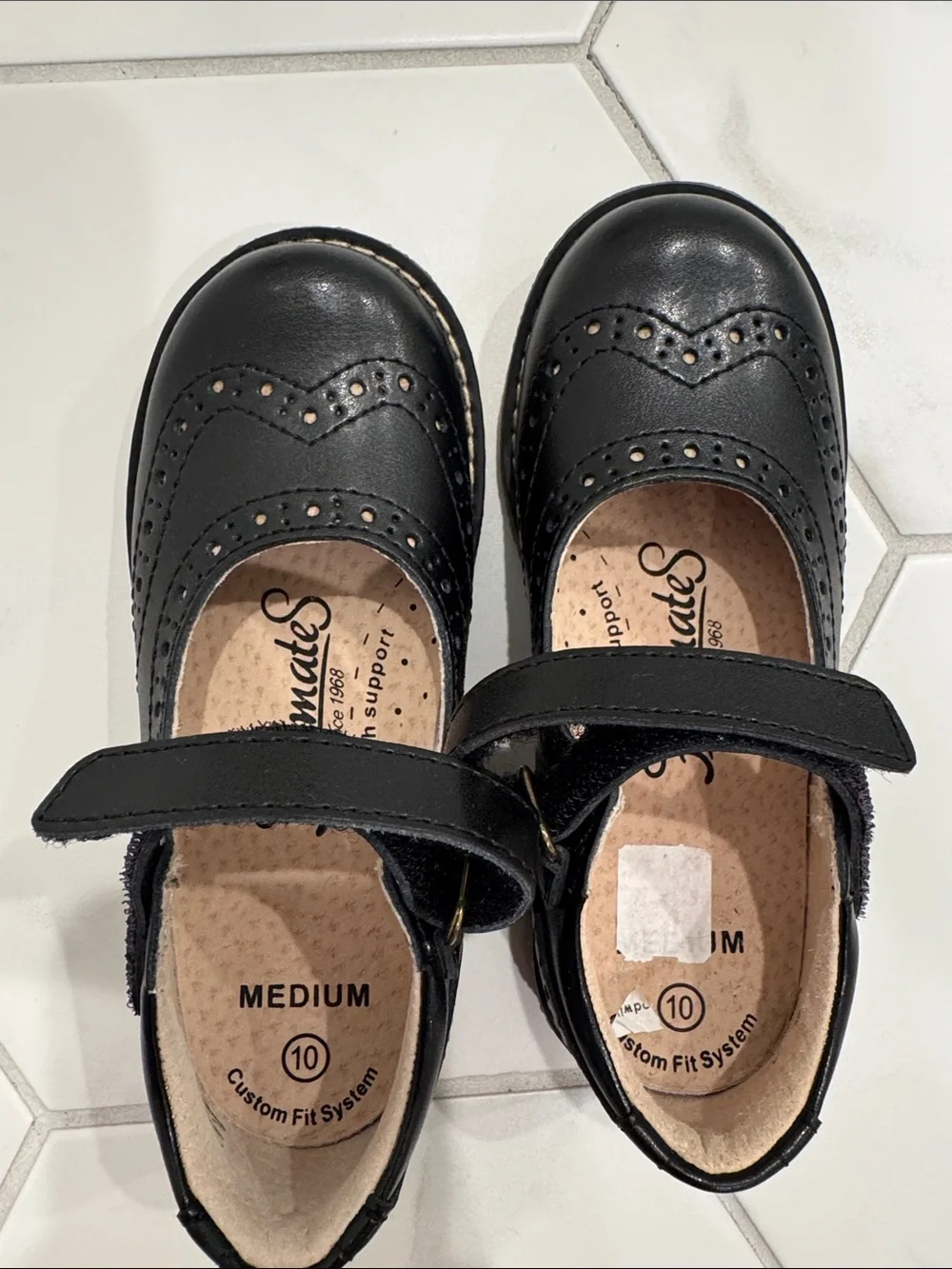 FootMates Black Girls' Mary Jane Dress Shoes with Strap